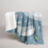 Fleece deken met grote walvis print 4 fleece deken met walvis print groot voor de kinderkamer hiphuisje