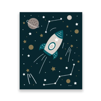 fleece deken print ruimtevaart hiphuisje