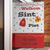 raambord welkom sint en piet, versiering sinterklaas