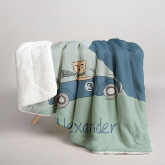 deken met dieren onderweg print hiphuisje