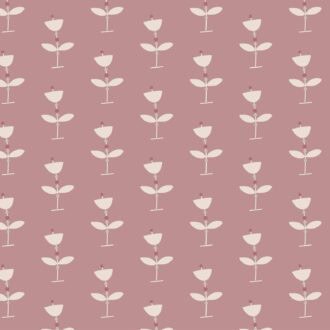 patroonbehang bloemen roze - hiphuisje