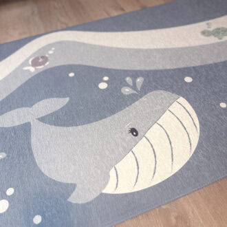 vloerkleed met walvis print voor kinderkamer hiphuisje
