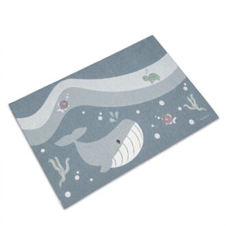 vloerkleed walvis in de oceaan voor kinderkamer