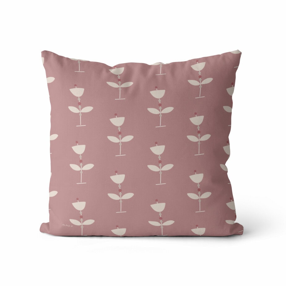 Roze bloemetjes kussen voor de meisjeskamer 2 Kussen kleine bloemetjes roze voor de meisjeskamer