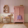 behang lila en creme strepen voor de kinderkamer