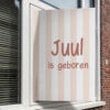 geboortebord naturel met strepen op bestelling gemaakt kopiëren