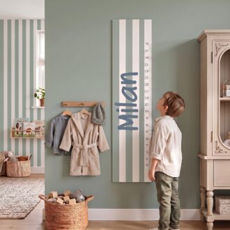 groeimeter kinderkamer streepjes groen voor een sfeervolle kinderkamer