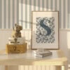 naamposter ruitjes blauw
