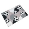 vloerkleed voetbalprint jongenskamer zwart wit
