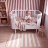 vloerkleed naturel kinderkamer met strepen in ice met wit