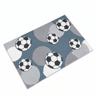 vloerkleed voetbal blauw jongenskamer decoratie