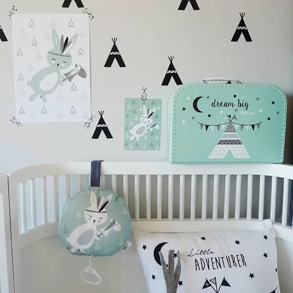 accessoires babykamer groen zachtgroen mintgroen hip huisje