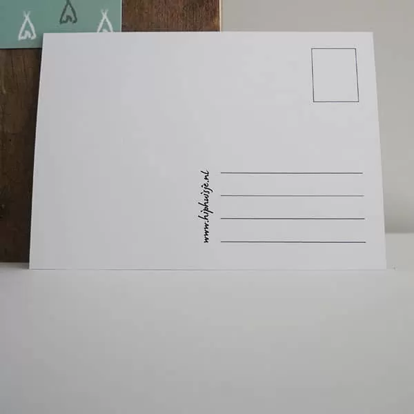 achterzijde kaart hip huisje
