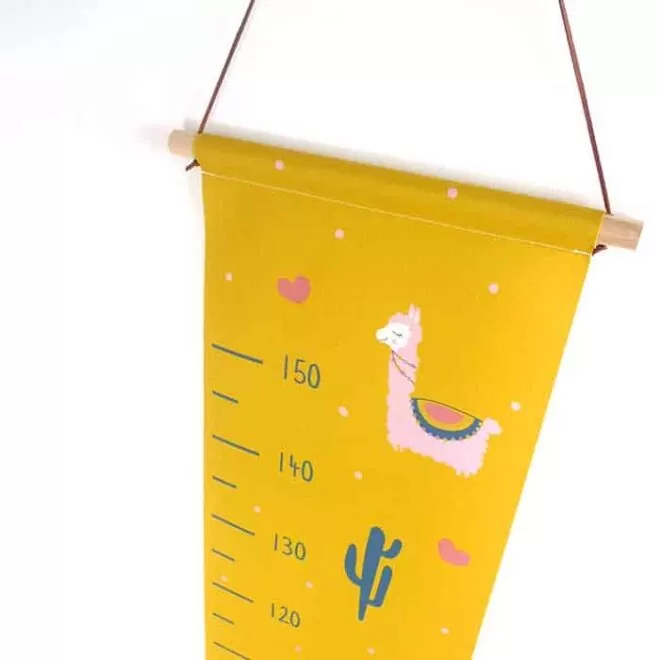 groeimeter lama okergeel detail hiphuisje