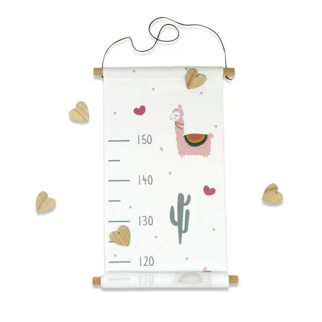 groeimeter lama roze wit kinderkamer hiphuisje