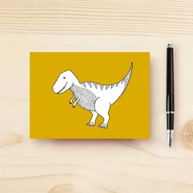 kaart dino okergeel trex hiphuisje 2