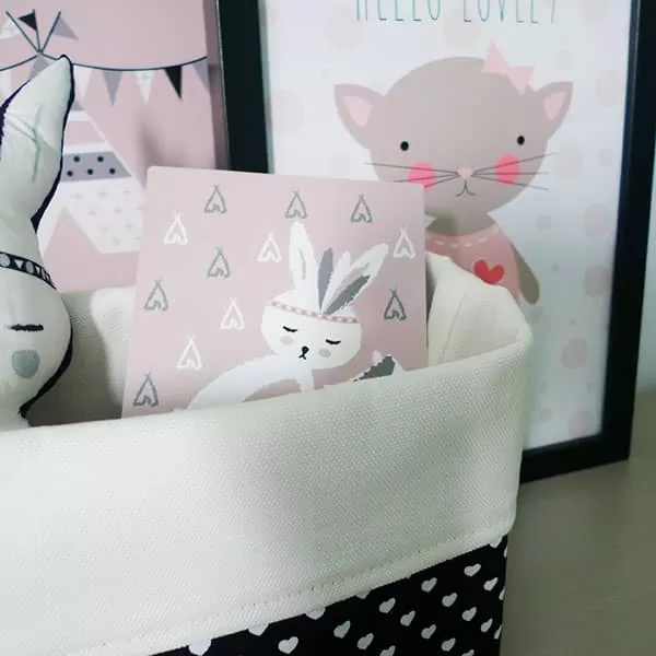 kaart konijntje meisjeskamer babykamer Hip Huisje