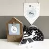 kraamcadeau jongen geboren zwanger kraamfeest babyshower vaantje geboorte blauw zwart kaartje hiphuisje