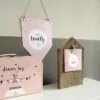 kraamcadeau meisje kinderkoffertje roze meisje geboortevaantje kaartje vaantje hiphuisje