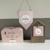 kraamcadeau roze meisje vaantje kaartje geboorte baby hiphuisje