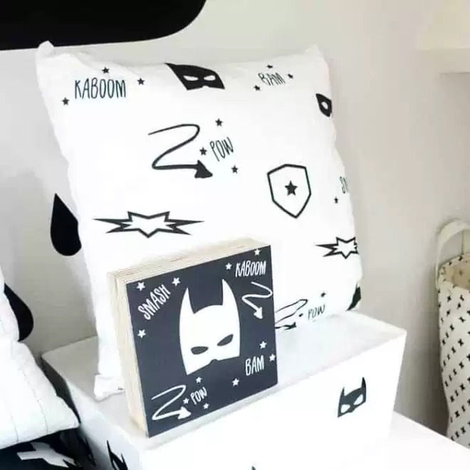 kussen superhero monochrome kinderkamer decoblok hiphuisje 2