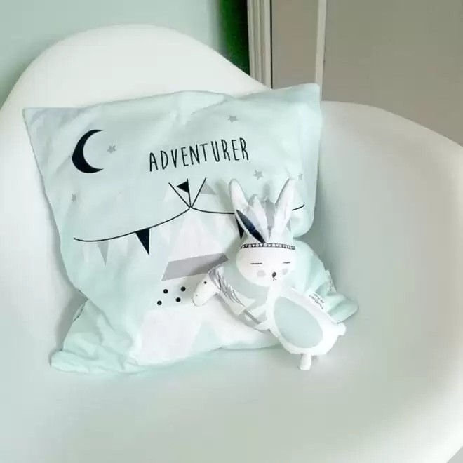 kussentje knuffeltje groen tipi hiphuisje