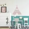muursticker tipi roze xl muurstickers kinderkamer hiphuisje 3