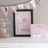 poster roze decoratie meisjeskamer vlaggenlijn tipi hiphuisje