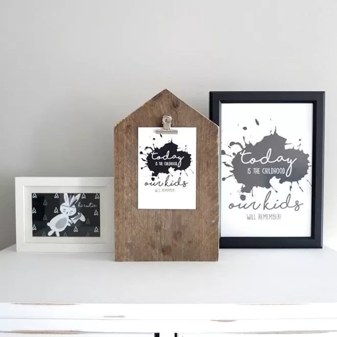 posters en kaarten monochrome hip huisje