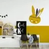 sfeer muursticker okergeel konijntje kinderkamer sticker hiphuisje 3
