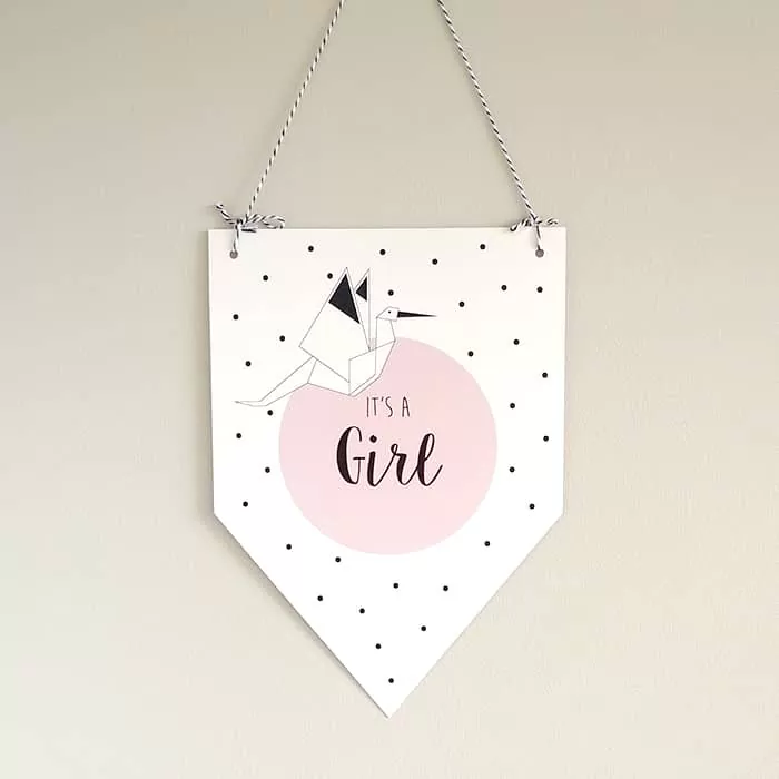 vaantje its a girl geboorte aankondiging geboorte meisje kraamcadeau hip huisje