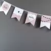 vlaggenlijn meisje geboorte babykamer roze geboorte aankondiging hiphuisje