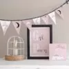 vlaggenlijn roze meisjeskamer poster girlpower tipi schattig babykamer aankleding hiphuisje