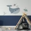 walvis muursticker sfeer kinderkamer babykamer muurstickers hiphuisje