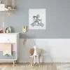 textielposter dieren onderweg aapje hiphuisje