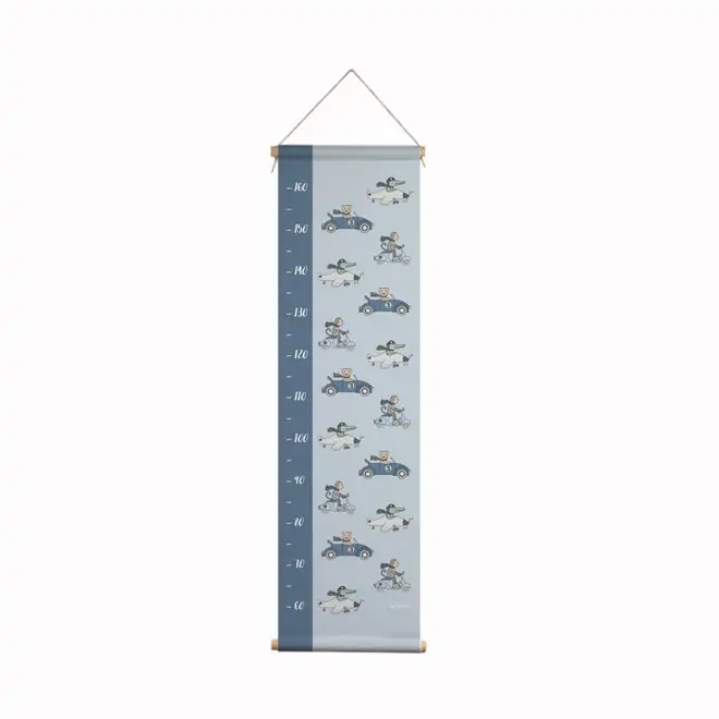 GROEIMETER dieren onderweg blauw hiphuisje