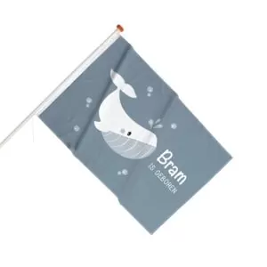 geboortevlag walvis gevelvlag walvis jongetje hiphuisje
