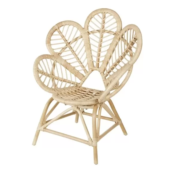 vintage kinderfauteuil van rotan Maison du Monde Hiphuisje