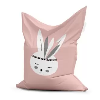 roze zitzak konijntje achterzijde roze hiphuisje