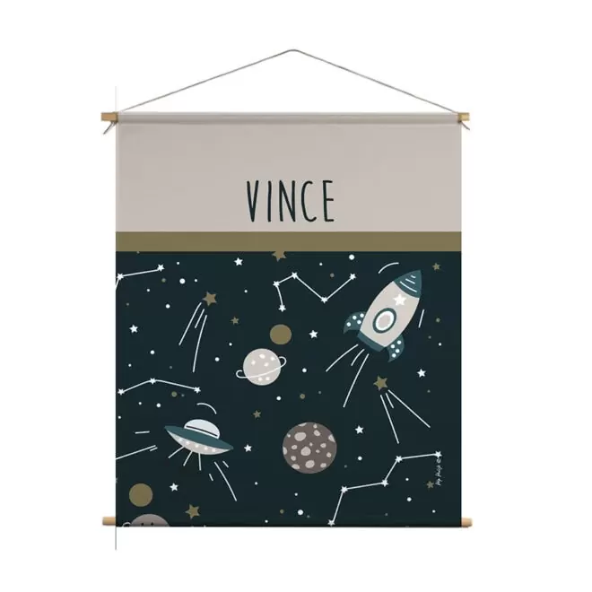 naamposter ruimtevaart planeten kraamcadeau hiphuisje