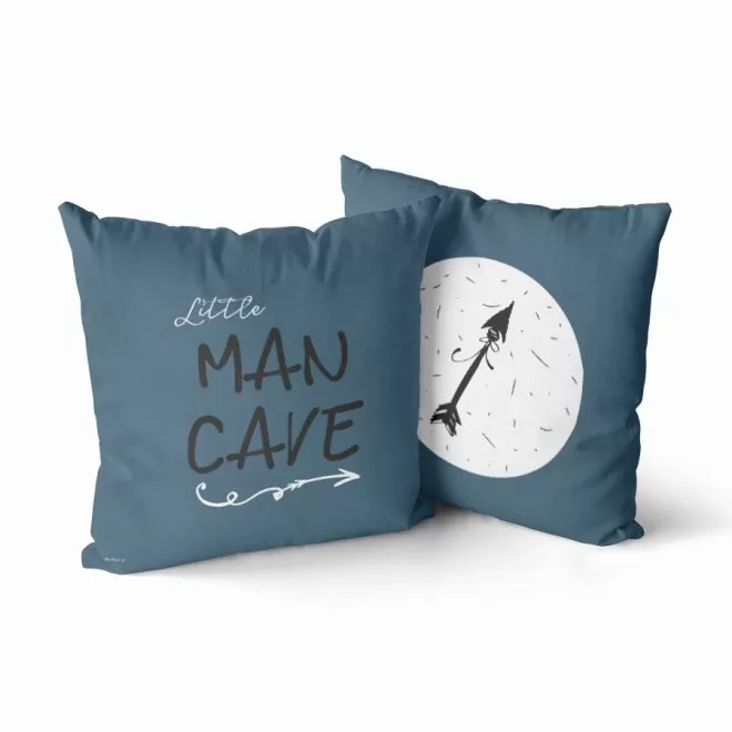 kussen little man cave blauw kussen voor de jongenskamer hiphuisje