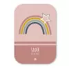 houten geboortebord met regenboog in roze hiphuisje