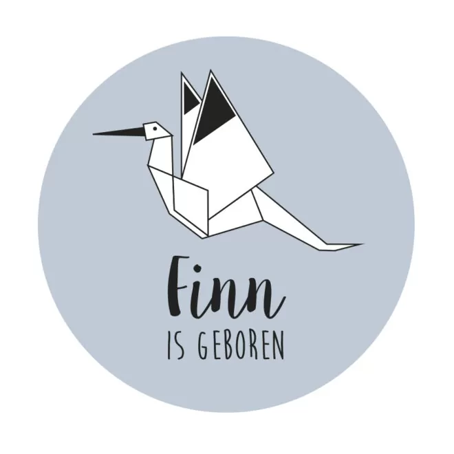 raamsticker geboorte baby jongetje blauw hip huisje