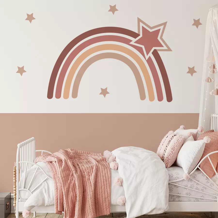 xl behang regenboog naturel hiphuisje