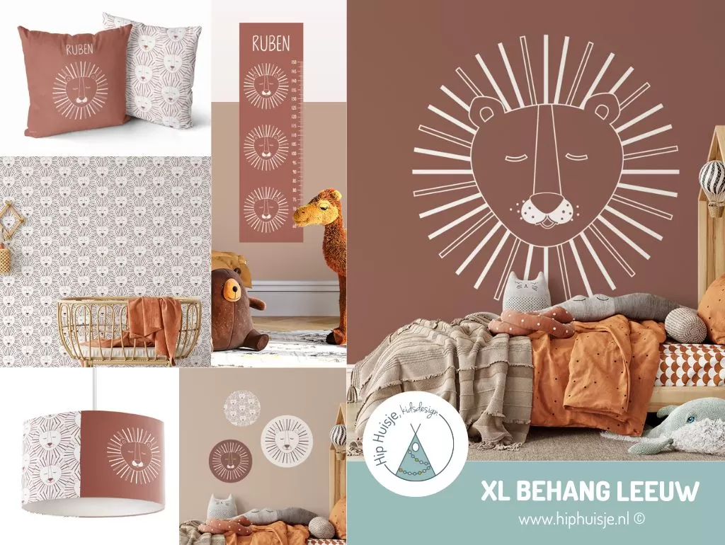 moodboard XL behang leeuw