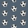 voetbal behang in blauw kinderkamer hiphuisje kopie