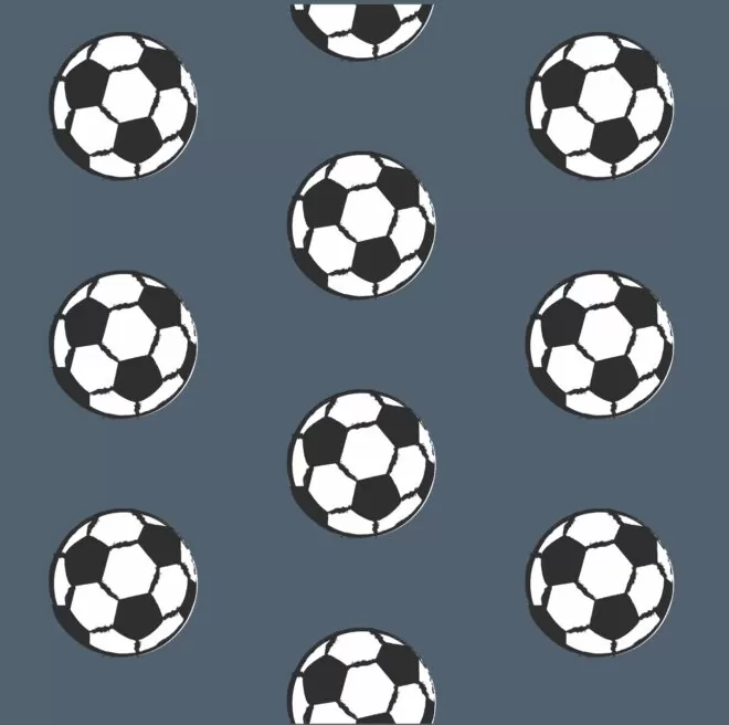voetbal behang in blauw kinderkamer hiphuisje kopie