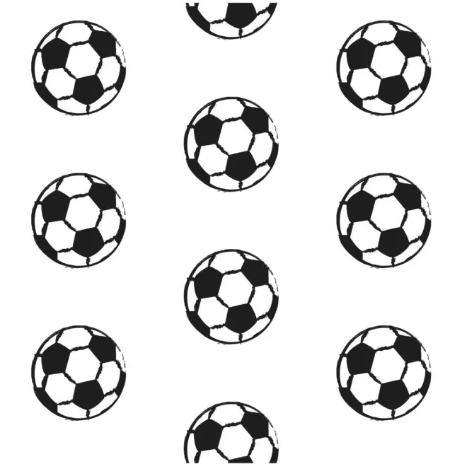 voetbal behang in zwart wit kinderkamer hiphuisje kopie 2