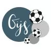 muursticker voetbal zwart wit met naam kopiëren