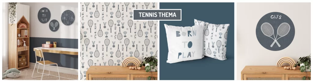 TENNIS THEMA VOOR DE KINDERKAMER